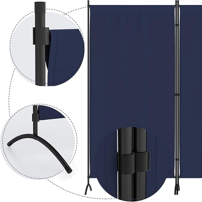 Morngardo Room Divider Folding Privacy Screens 3 Panel Partitions Dividers Portable Separating for Home Office Bedroom Dorm Decor