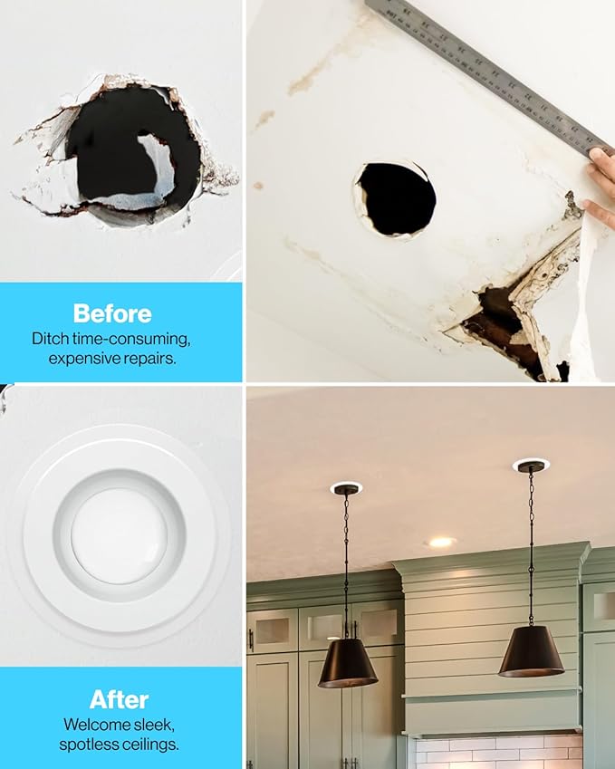 Sunco 12 Pack Goof Rings for 6 Inch Recessed Lights, Flush Mount White Can Light Trim Ring Cover, Outer Diameter 8.6 Inch, Inner Diameter 6.2 Inch, Paintable Surface, Matte Finish.