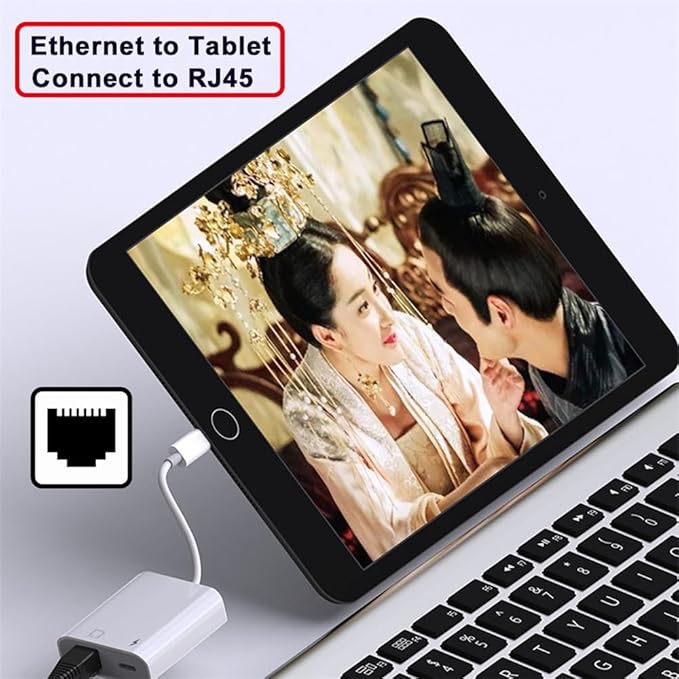 NFHK Type C USB-C to 100Mbps Networking RJ45 with PD Power Charge Adapter Compatible with Laptop Tablet Phone