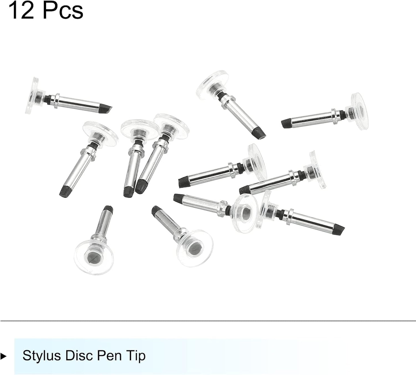 MECCANIXITY 12pcs Universal Replacement Stylus Pen Disc Fine Tips 7mm High Precision for 2 in 1 Capacitive Touch Screen