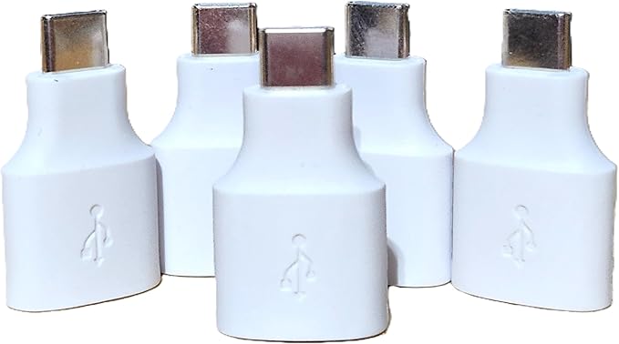 LEOM Gen for Google Pixel USB-C to USB-A Adapter, Quick Connect OTG Converter, White (5)