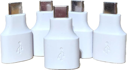 LEOM Gen for Google Pixel USB-C to USB-A Adapter, Quick Connect OTG Converter, White (5)
