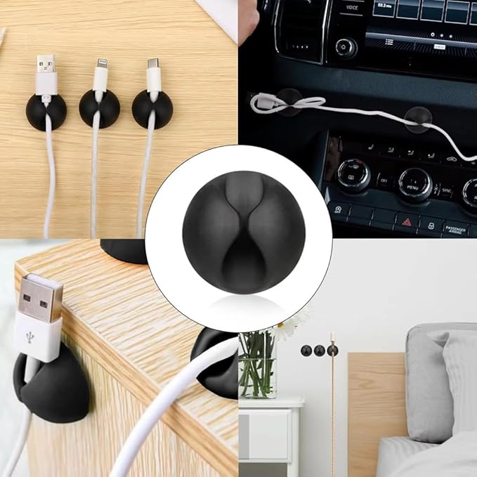 Cable Organizer Kit for Desk – Cable Clips, Cable Sleeves, Cable Ties, Cord Organizer, Wire Management Set – ZENVOX