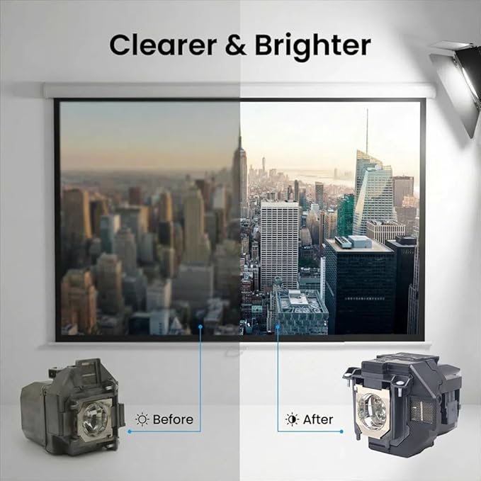 ELPLP97 / V13H010L97 Replacement Projector Lamp with Housing for Epson VS260 / PowerLite Home Cinema U50/880/2250/2200/EX7280/EX9240/EH-TW5820/EH-TW5700 – Business & Home Theater Projector Bulb