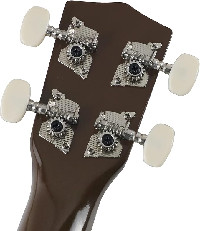 POMAIKAI Ukulele 21" Beginner Starter Wood Ukele Hawaiian Guitar Soprano Ukelele Musical Instruments and Students (Bright Brown)