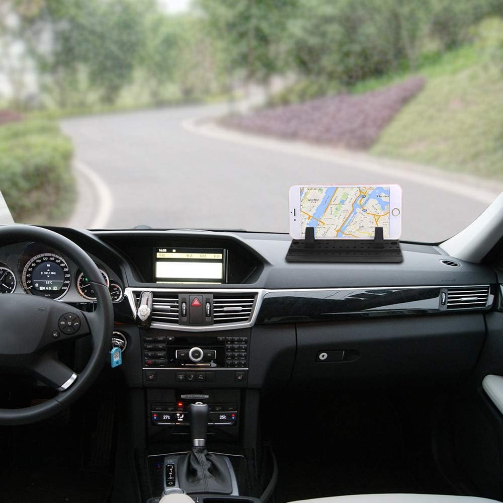 Phone Holder for Car with Air Vent Brush, Universal Silicone Cellphone Mount for Vehicle Mobile Phone GPS