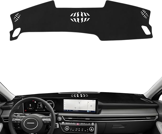 Dash Cover for Hyundai Sonata 2024 2025 2026 (Only fits for 12.3-inch Touchscreen) Flannel Dashboard Cover Nonslip Dash Mat Protector Sunshade No Glare Black