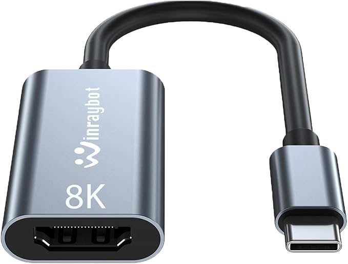 8K USB C to HDMI Adapter, Type-C Male to HDMI 2.1 Female Cable, (8K@60Hz,4K@120Hz,4K@30Hz,,2K@240Hz) ,Thunderbolt 4/3 HDR HDCP 2.3, for MacBook Pro/Air,iPad Pro,XPS,S22,iPhone 15 Series Galaxy S23