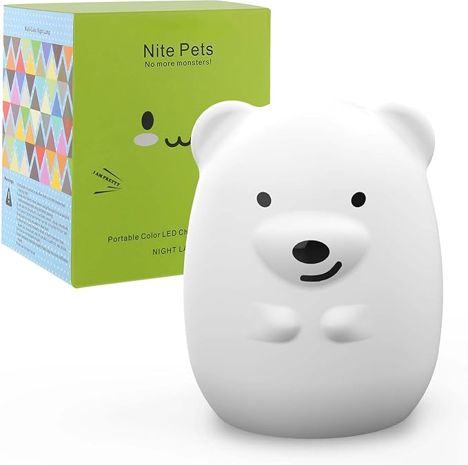 Night Light for Kids Cute Night Lamp Baby Night Light for Nursery 9 Color Changing Silicone Remote Sleep Timer for Toddler/Baby/Girls/Boys/Bedroom/Nursery