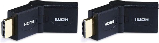 Monoprice Male to Female HDMI Port Saver Adapter - Swiveling Type (105133) (Pack of 2)