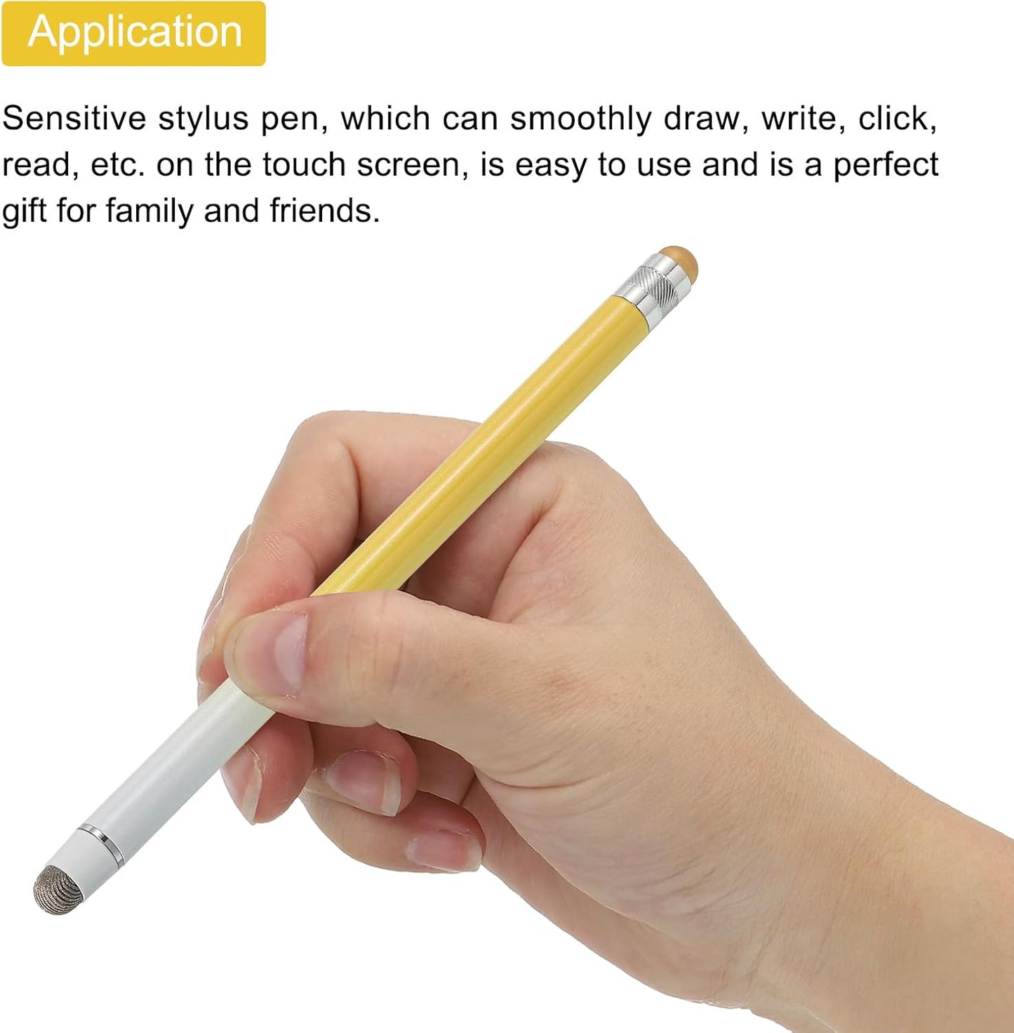 MECCANIXITY 4pcs Stylus Pens for Touch Screens, Dual Tips Capacitive Stylus, Universal Tablet Pen with Sensitivity