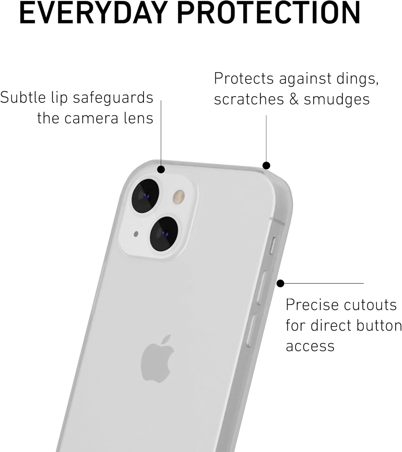 PEEL Flexible Thin Case for iPhone 13 Mini (Clear Soft) - Slim Minimalist Design, Soft Flexible TPU Material