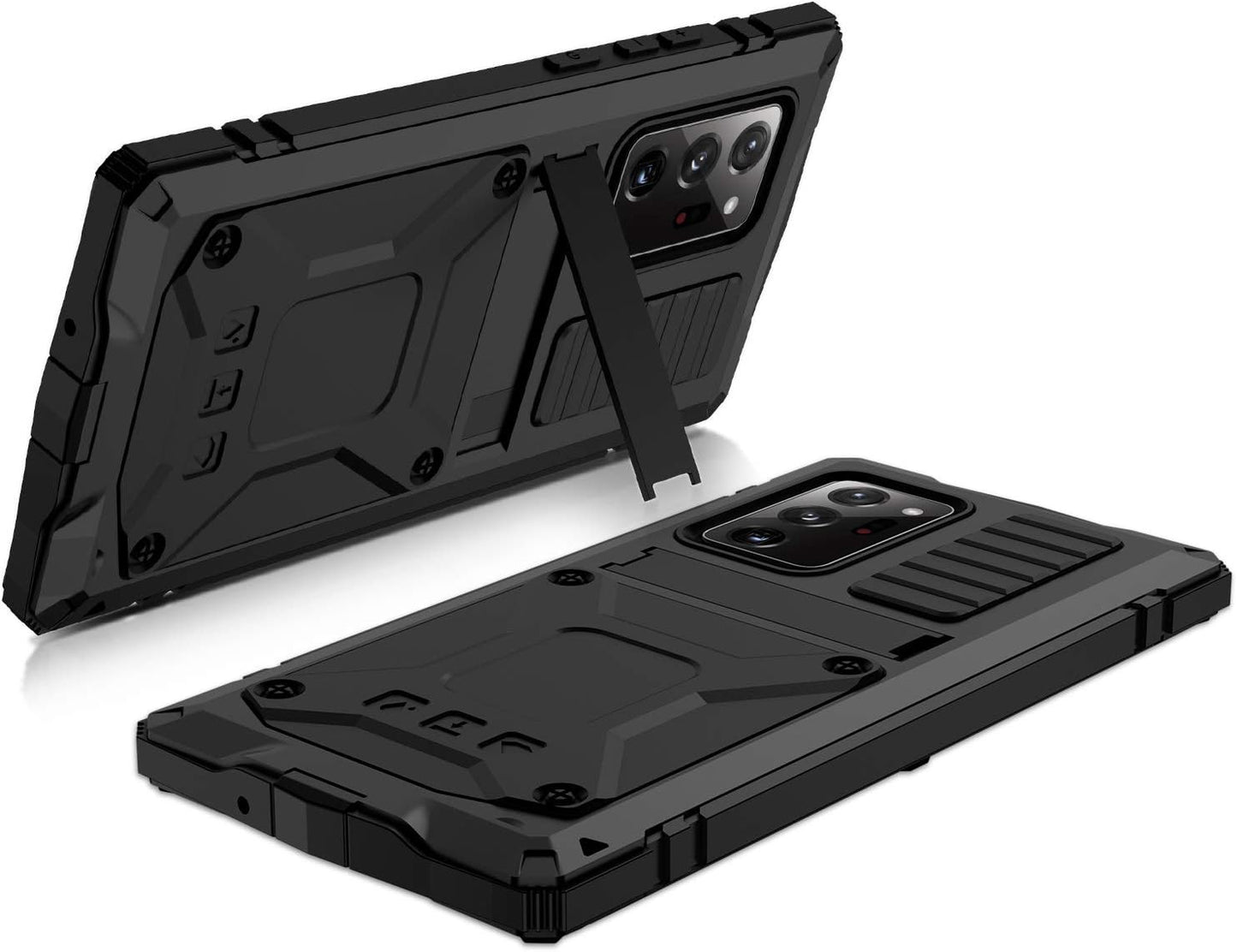 Samsung Galaxy Note 20 Case, Heavy Duty Aluminum Metal Gorilla Glass Waterproof Shockproof Protector Cover (Black)