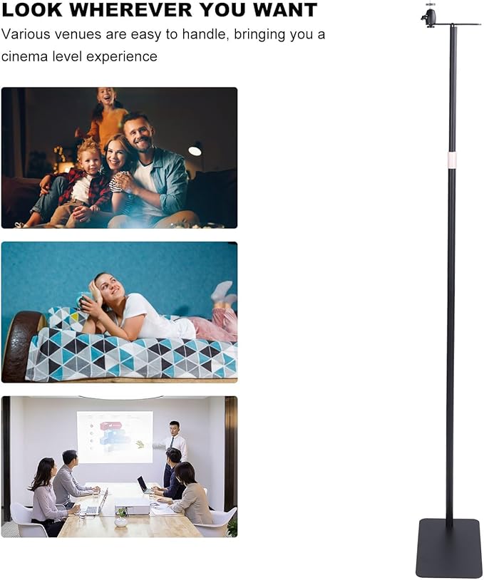 Sanpyl Projector Stand, Height Adjustable 110cm to160cm Projector Floor Stand for with 1/4 Screw Interface Projector, Telescopic Projector Bracket Projector Mount for Home Office