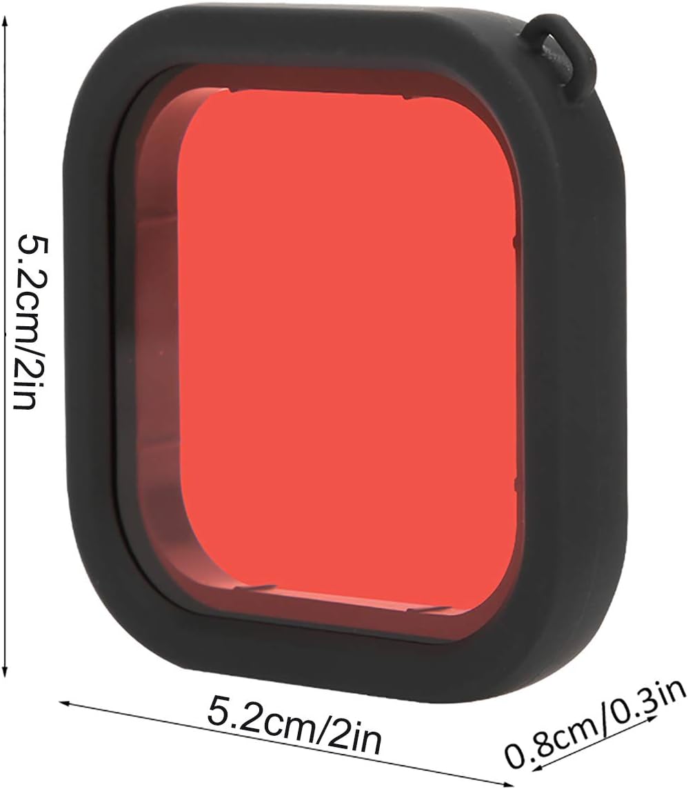 Yctze ABS Diving Lens Filter with Rope for 8 Action Camera Waterproof Shell - Underwater Filters Accessories