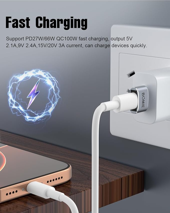 BOMIE 4 Pack USB to USB C Adapter,PD/QC Fast Charging 480Mbps Data Transfer,Type-C Female to USB Male OTG Adapter for M-acBook,Phone 15/16/17 Pro Max, Pad Pro Air,A-irpods,X-Peria,G-alaxy,P-ixel Gray