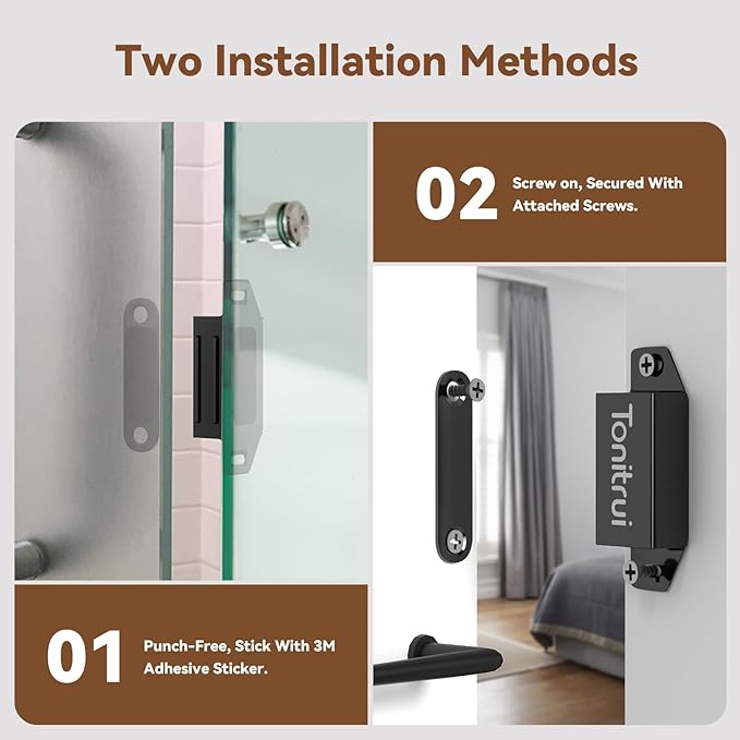 Cabinet Door Magnet, Flat Bottom Cabinet Magnetic Catch with Adhesive, Easy to Install,Only Takes 1 Minute,35lb Magnetic Cabinet Door Drawer Latch(Black, 12Pack)