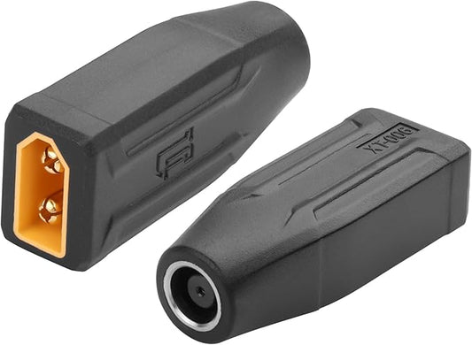 YAODHAOD XT60 to DC 8mm Adapter, XT60 Male to DC 7909 Female Connectors Adapter Connect Solar Panel Lipo Battery for Portable Power Station Solar Generator (2PCS) (XT60 Male to DC7909 Female)