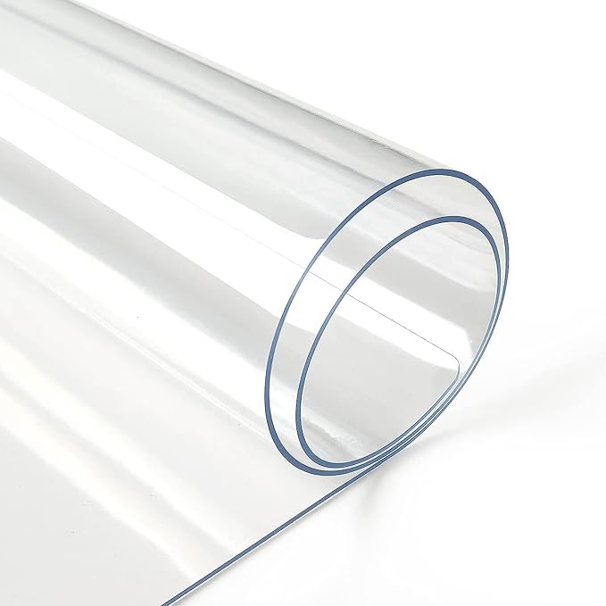 Deep Dream 1.5mm Thick 70 Inches Clear Round Table Protector, Round Table Cover, Tablecloth Protector, Table Protector for Dining Room Table & Office