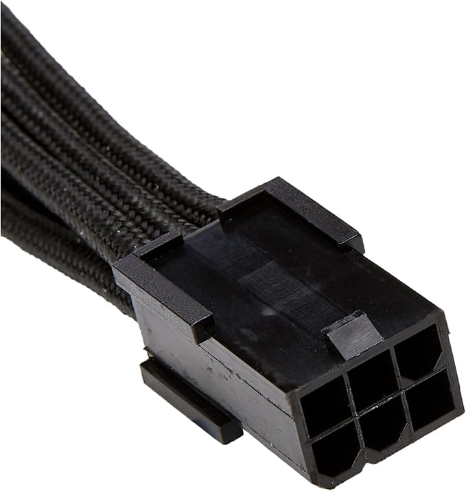 Silverstone Tek Sleeved Extension Power Supply Cable with 1 x 6-Pin to PCI-E 6-Pin Connector (PP07-IDE6B)