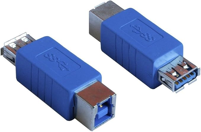 USB 3.0 Adapter - Type A Female to Type B Female Connector Converter Adapter (2-Pack)