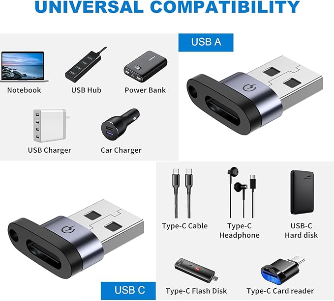 USB C to Micro Adapter Set, 9 Count