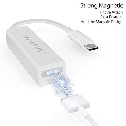 Mag-Safe to USB C Adapter, USB C to Mag-Safe 1 & 2 Charging Connector Adapter Compatible for iPhone 15, M1/M2 MacBook, MacBook Air, MacBook Pro 13'', iPad with USB Type-C