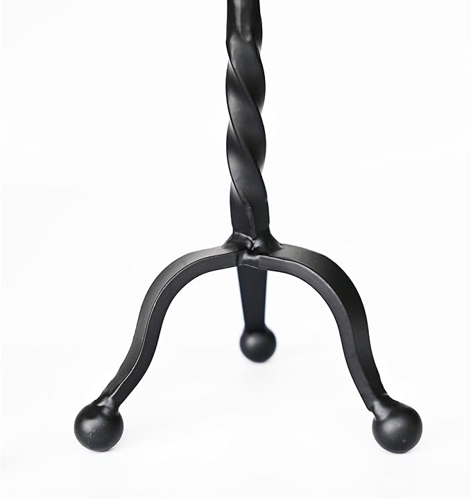 Black Taper Candle Holder Set of 2,Vintage Candle Sticks Holder Decor,Wrought Iron Candle Holder for Table Centerpiece,Halloween,Wedding,Christmas