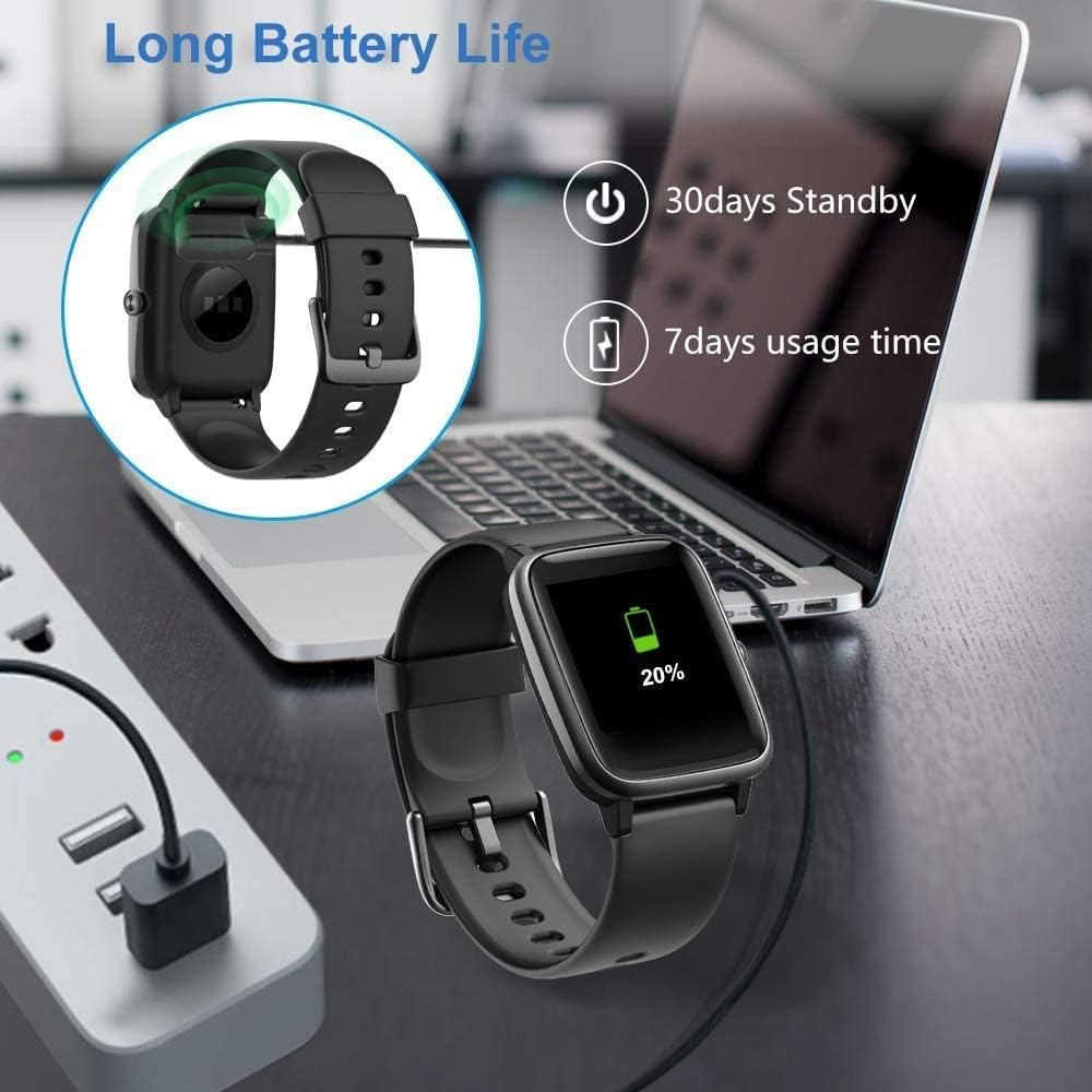 Magnetic USB Charger for AKUMAKA 209DK Smart Watches, Replacement Charging Cable (2 Pack-Black+Black)