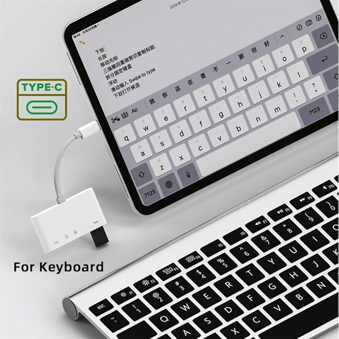 NFHK USB 2.0 Type C USB-C to TF Micro SD SDXC USB Female Card Reader PD 27W Adapter for Laptop Tablet Phone