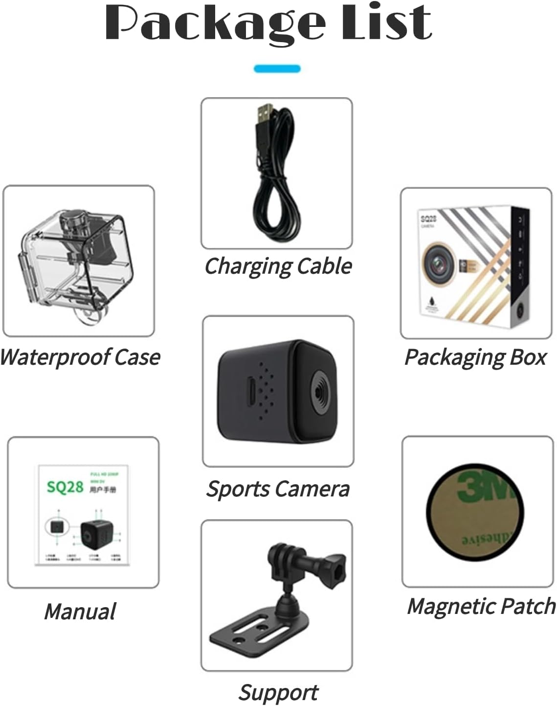 Yoidesu Dragon Touch 4K Action Camera, 20MP, Underwater Waterproof Sports Cam with Accessories Kit