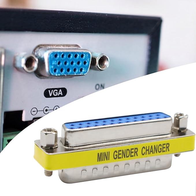 Antrader 25 Pin VGA SVGA KVM Male to Female M/F Mini Gender Changer Coupler Adapter DB25 Cable Converter Parallel DSUB Connector for PC Pack of 4