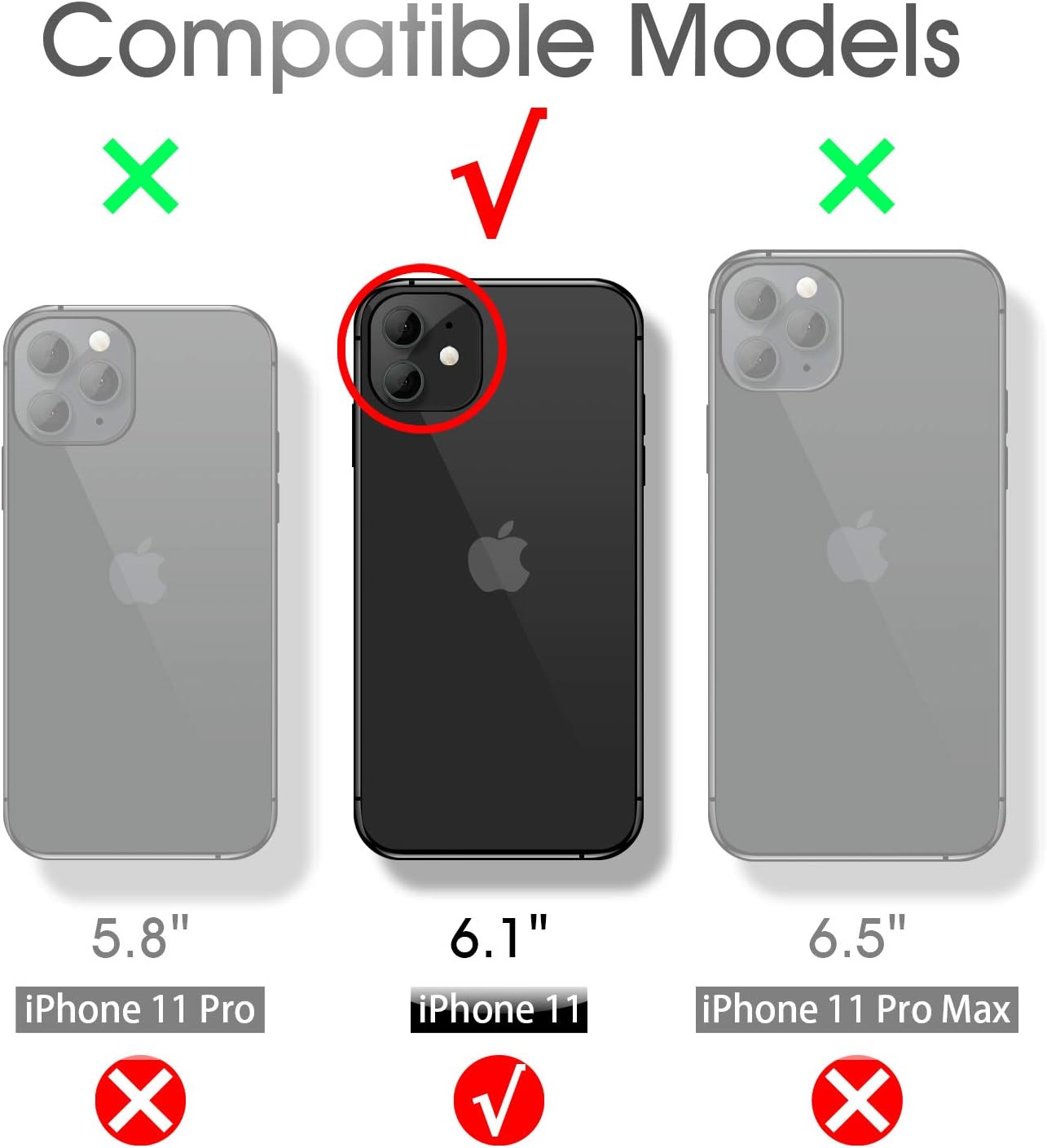 Floral Design Clear Case for iPhone 11, Cute Slim TPU Cover + Shockproof Bumper for Women and Girls (Simple Elegant
