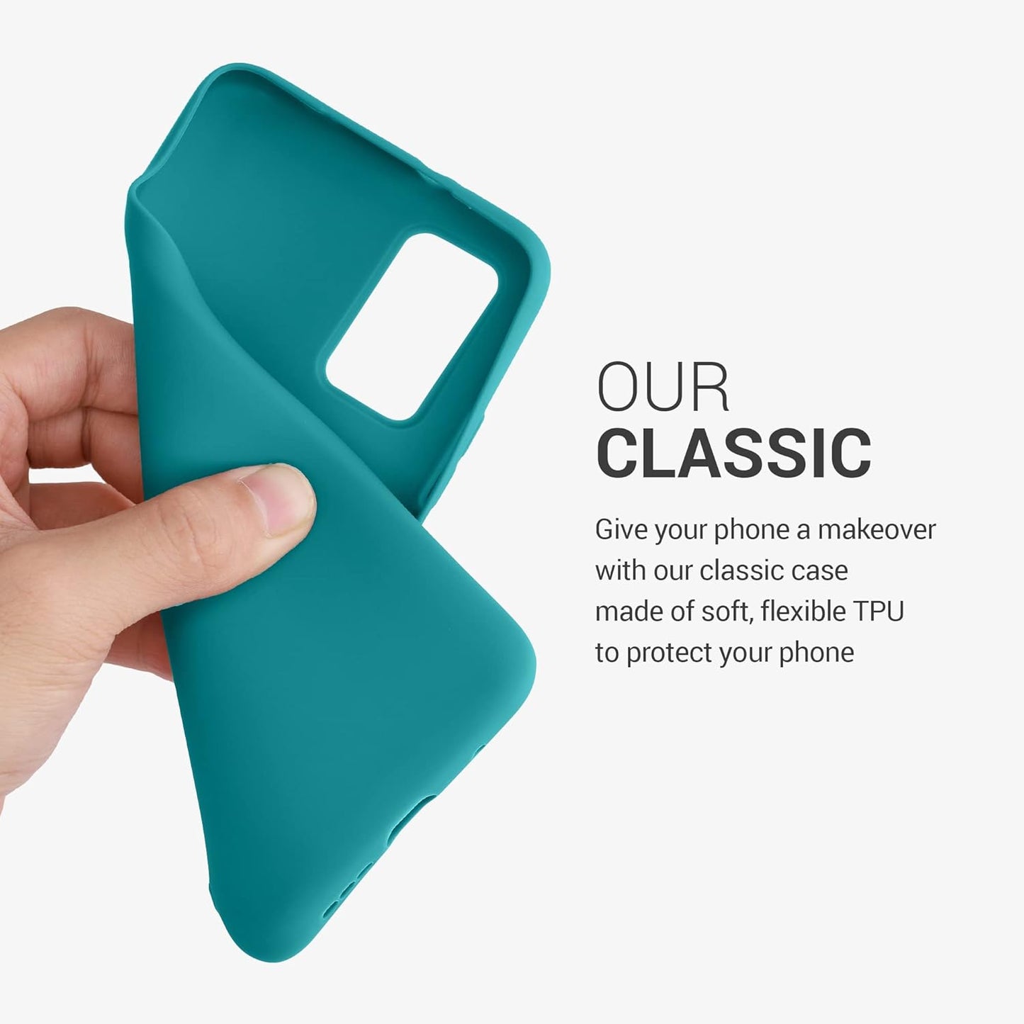 kwmobile Case for Xiaomi Redmi 9T - Soft Slim Protective TPU Silicone Cover, Teal Matte