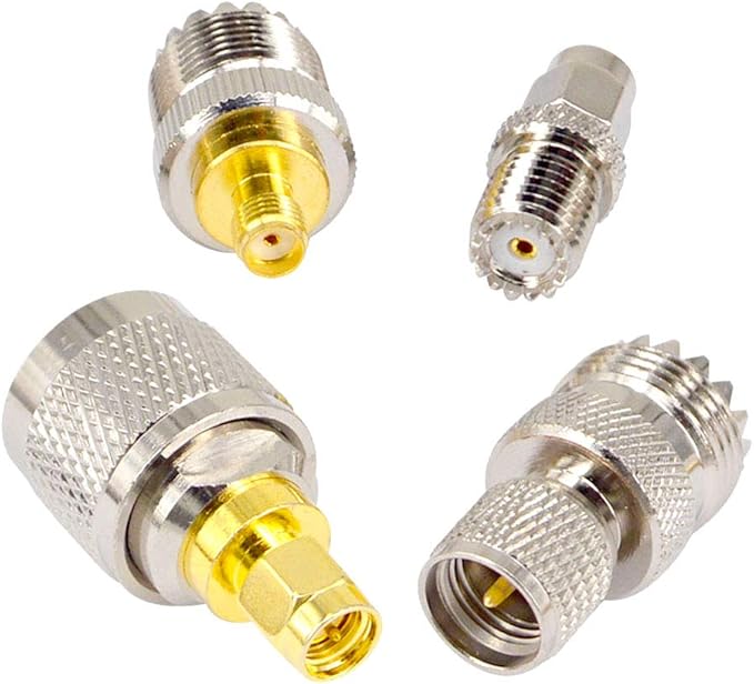 onelinkmore 20-Piece UHF Adapter Master Kit - PL259 SO239 to SMA BNC MCX FME F TNC Mini-UHF Connectors - RF Coaxial Converter Set for Ham Radio Base Stations, SDR, CB Scanners & HTs
