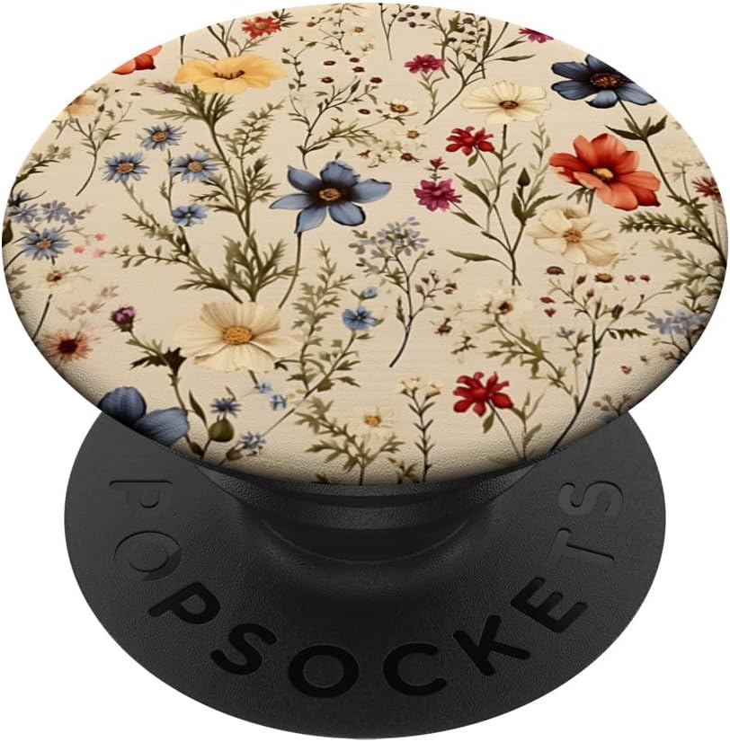 PopSockets Adhesive PopGrip - Mixed Flower Bouquet Floral Pattern Wildflowers