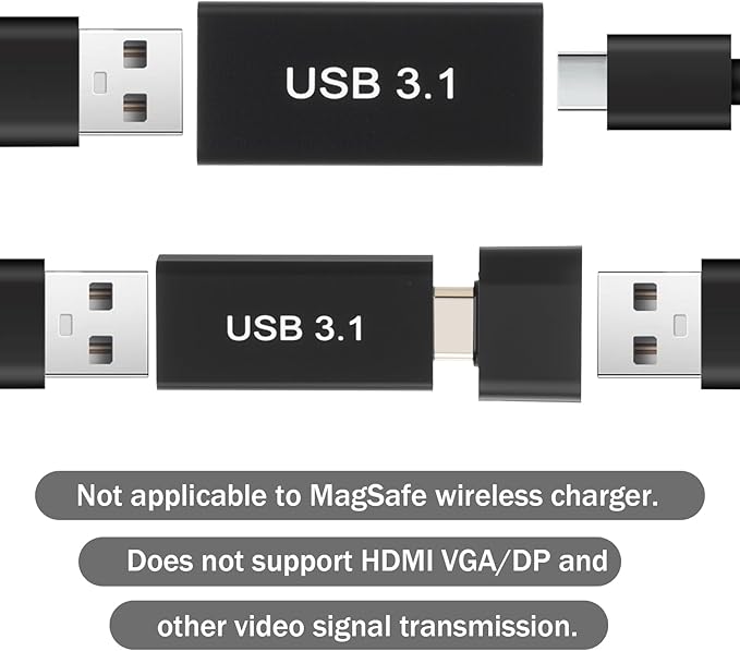 5PCS USB C to USB A Adapter &2 OTG Adapters,USB C Female to USB A Female Coupler Convert 10Gbps Usb3.1 to C Adapter Connector Bi-Directional High Speed USB Extension Connector Support Charge Data Sync