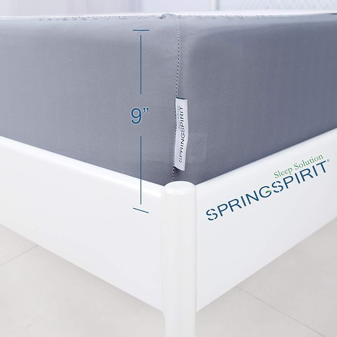 Box Spring Cover King Size, Alternates for Bed Skirt, Smooth and Elastic Woven Material Wrap Around 4 Sides of The Box Spring, Wrinkle & Fading Resistant, Washable, Dustproof, Grey