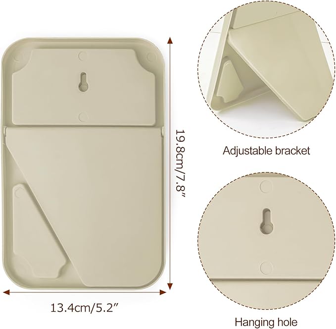 10Pcs Table Desk Vanity Makeup Mirror, 8-Inch Simple Portable Travel Mirror with Stand, Standing and Wall Hanging Dual-use Beige