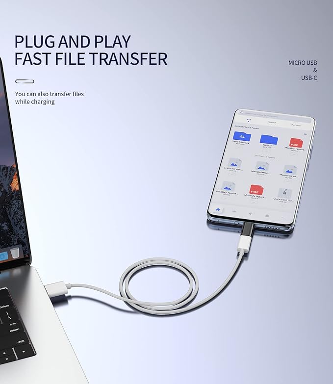 Micro USB Female to USB C Male(3pack) Adapter Android Port Charge Cable to Type-C Charging Converter for Pixel 5XL LG Compatible for Samsung Galaxy Note S10 S20 S21 Ipad Pro Air4 Cord Connector