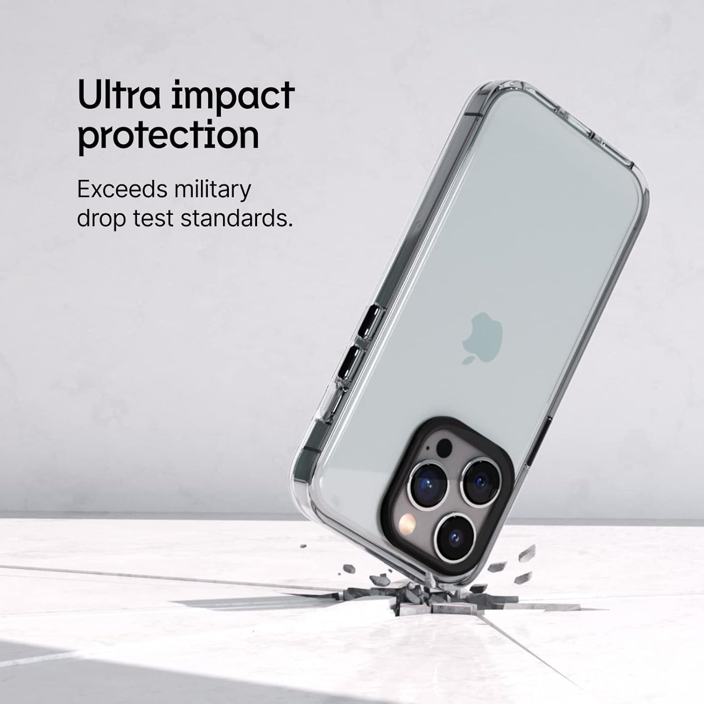 RhinoShield Crystal Clear Case for iPhone 15 | Advanced Yellowing Resistance, High Transparency, Customizable Clear Case
