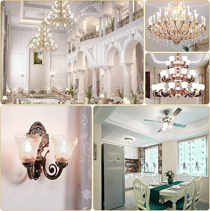 comzler Type B LED Bulb E12 Small Base, 4000K Natural Daylight Candelabra LED Light Bulbs, 60 Watt Equivalent Chandelier E12 LED Bulb for Ceiling Fan 600 Lumens No-Dimmable Pack of 8