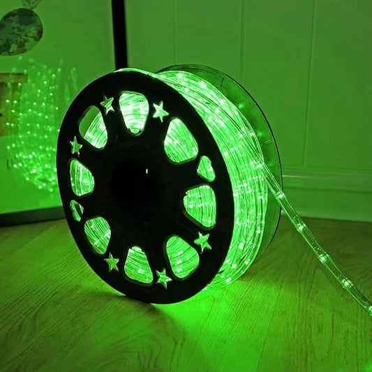 50ft 360 LED Waterproof Rope Lights, 110V Connectable Indoor Outdoor Green Led Rope Lights for Deck, Patio, Pool, Camping, Bedroom Decor, Landscape Lighting and More (Green)