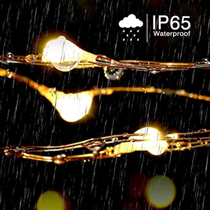 Moobibear LED String Lights 99ft UL Listed Plug in Fairy Lights 300 LED Warm White Waterproof Copper String Lights with ON/Off Switch for Bedroom Patio Birthday Wedding Valentines Day Decor