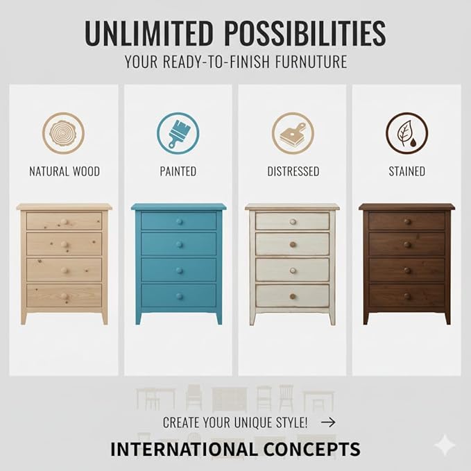 IC International Concepts Corner Accent Table Solid Real Wood, Sturdy Parawood, 19.7" W x 9.9" D x 24" H, DIY, Paint/Stain Ready, Unfinished