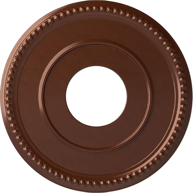 Ekena Millwork CM12BRCPS 12-1/2" x 3-7/8" x 3/4" Bradford Ceiling Medallion, Copper Penny