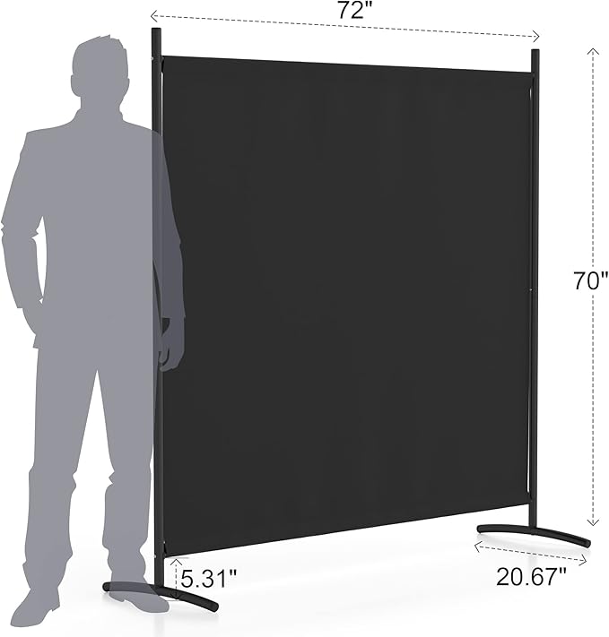 Morngardo Room Divider Privacy Screens Partitions Portable Separating Single Panel Wall Dividers for Home, School, Office, Bedroom, Church, Studio, Conference, Dorm Decor