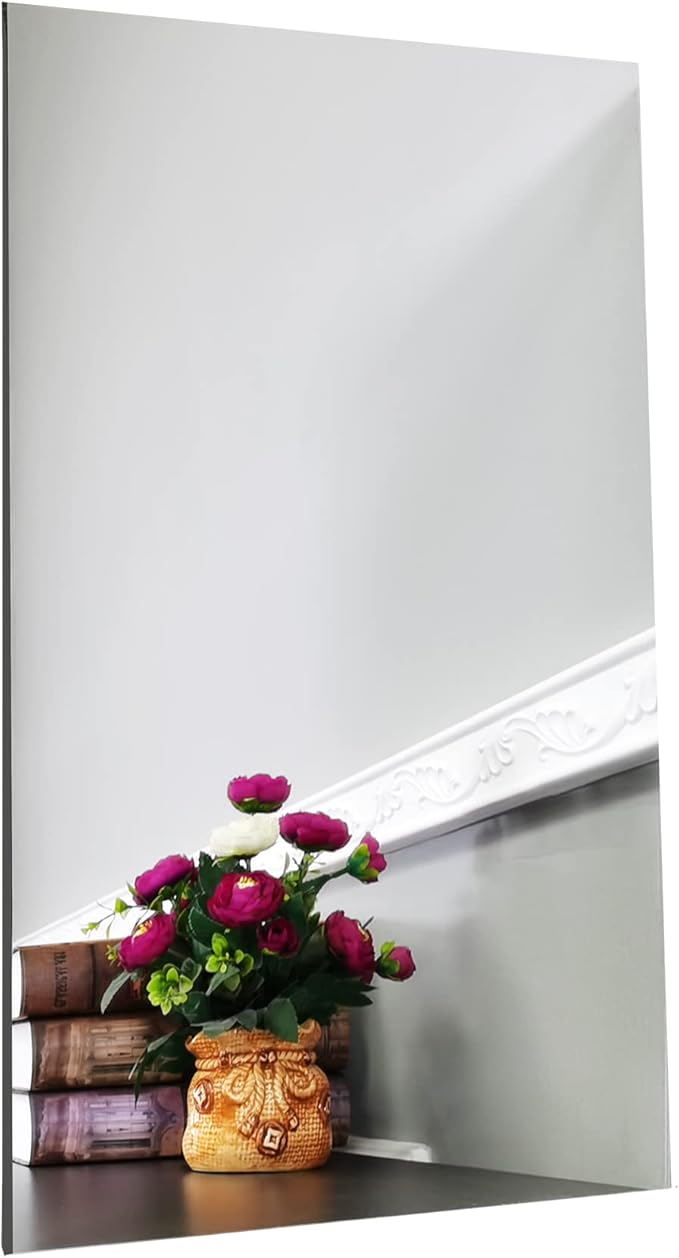 FixtureDisplays® 16X20 20X16 inches Rectangular Acrylic Mirror Plastic Shatter Proof Bath Nursery Kids Safety Mirror-NPF