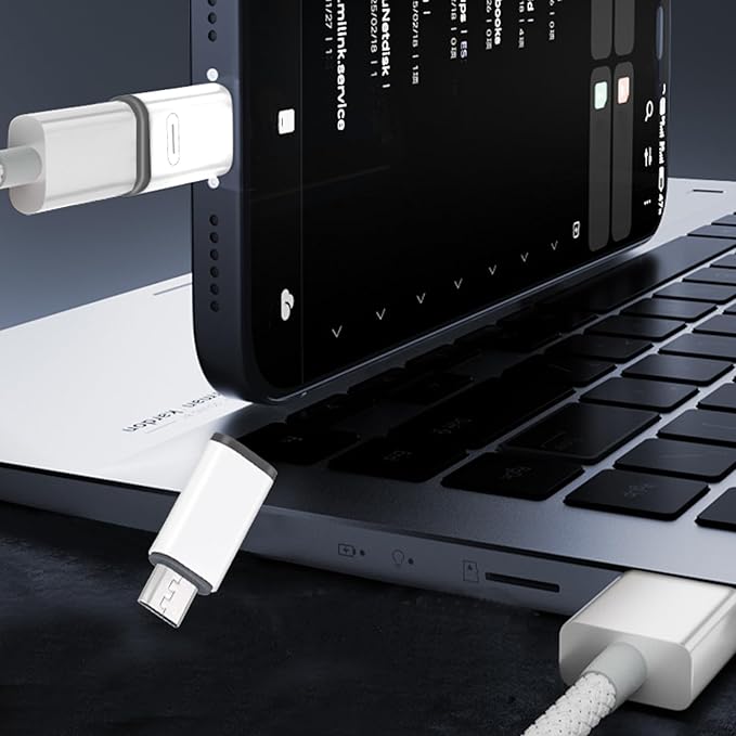 6 Pack Micro USB to USB-C Adapter, Type C Female to Micro USB Male Converter Connector, Supports Charging and Data Synchronization, Compatible with Samsung Galaxy S7/S7 Edge, Nexus 5/6