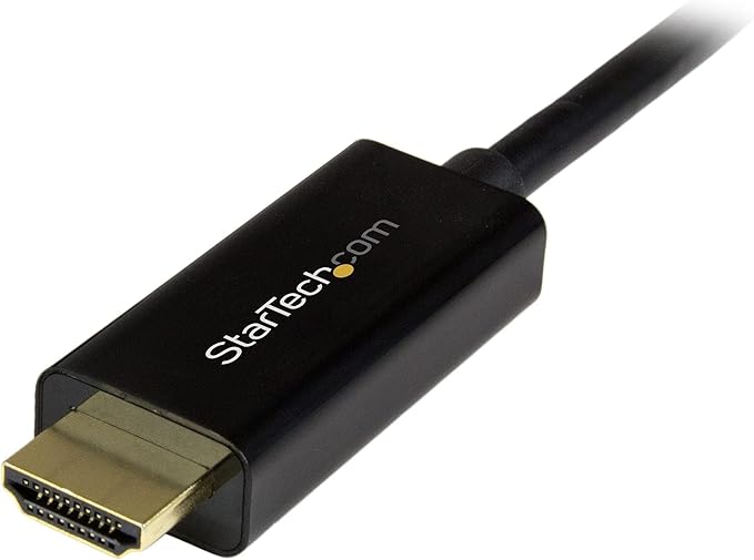 StarTech.com 10ft (3m) DisplayPort to HDMI Cable - 4K 30Hz - DisplayPort to HDMI Adapter Cable - DP 1.2 to HDMI Monitor Cable Converter - Latching DP Connector - Passive DP to HDMI Cord (DP2HDMM3MB)